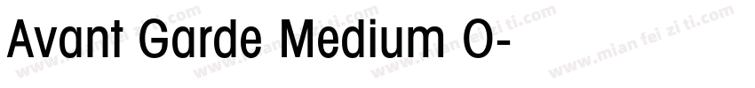 Avant Garde Medium O字体转换